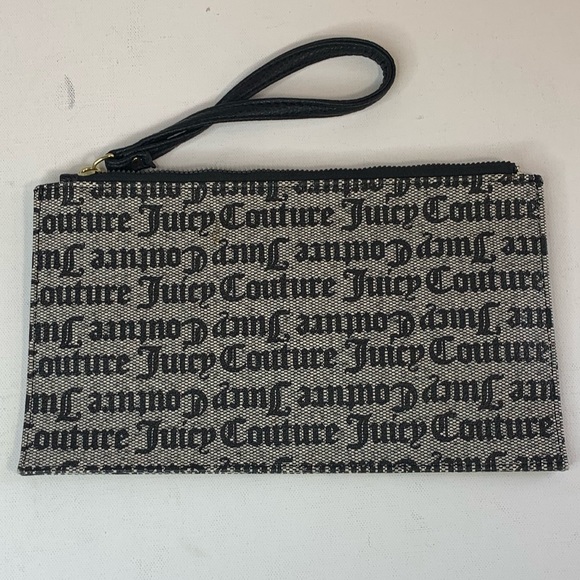 Juicy Couture Gothic Status Black Furget Me Not Wristlet Clutch Bag - Picture 2 of 5